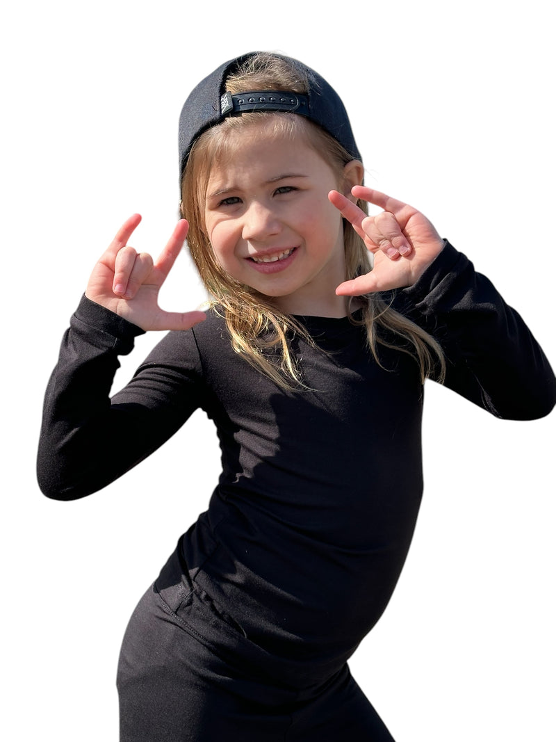 Long Sleeve 2-Piece PJ Set | Carbon