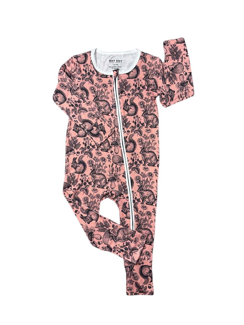 ZS- Print Flaw Foldover Zipper Sleeper | Forest Furries