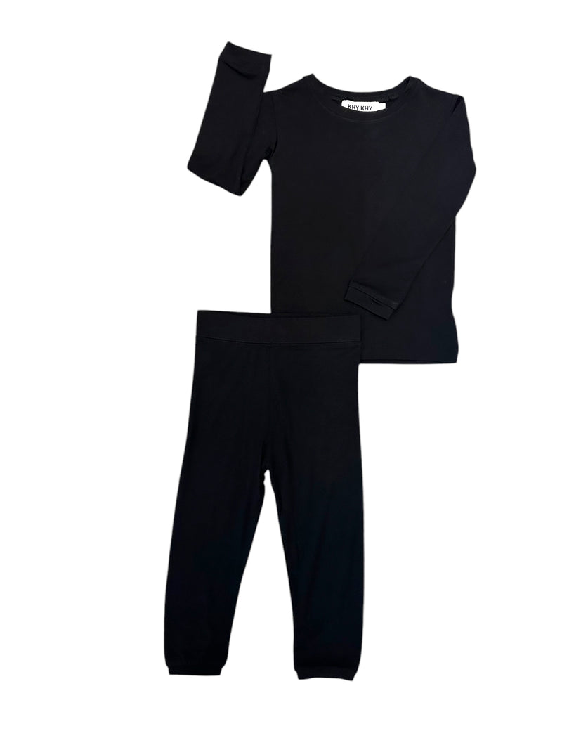 Long Sleeve 2-Piece PJ Set | Carbon