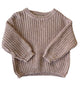Organic Cotton Chunky Knit Sweater In Cherry Blossom - Khy Khy The Label