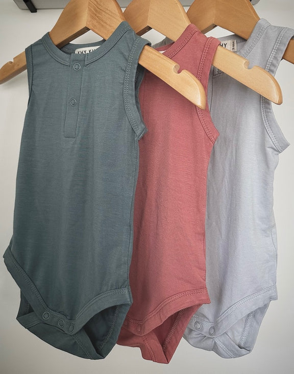 Snap Tank Bodysuit in Red Coral - Khy Khy The Label