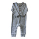 BR-02 Organic Cotton Button Romper | Heather Grey