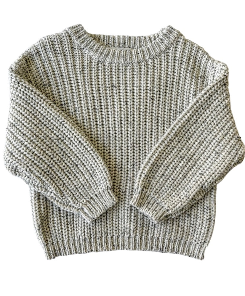 Organic Cotton Chunky Knit Sweater in Oatmeal - Khy Khy The Label