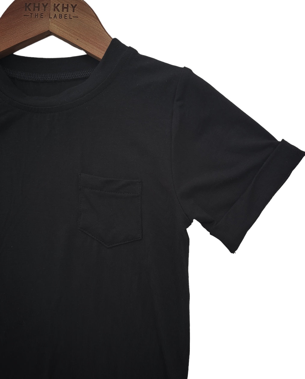 Short Sleeve Pocket Tee in Obsidian - Khy Khy The Label