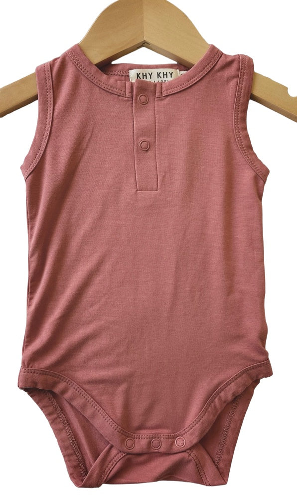 Snap Tank Bodysuit in Red Coral - Khy Khy The Label