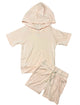 Hooded Shortie Set | Pink Peony