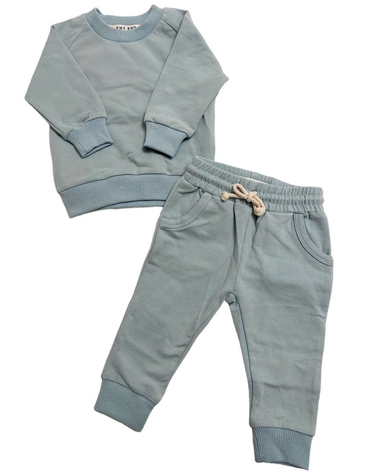 Organic Cotton Jogger Set in Sea Salt - Khy Khy The Label